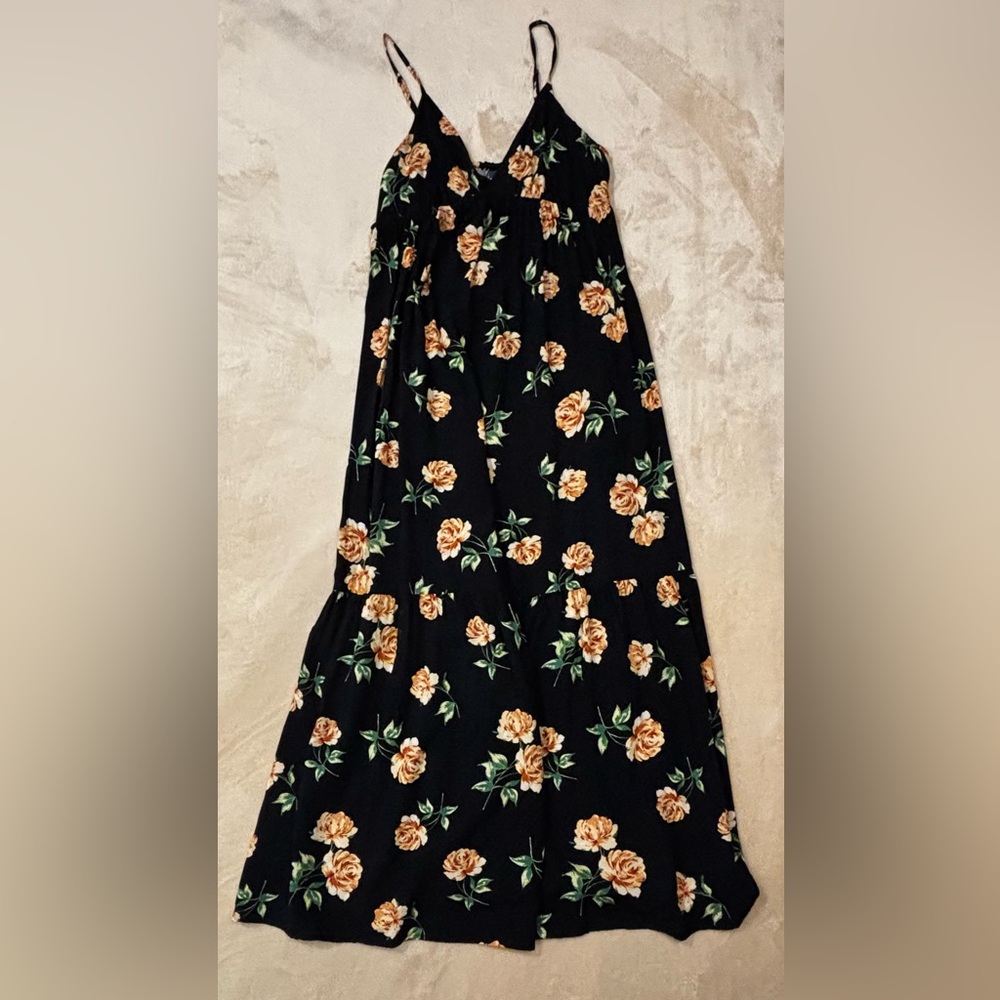Floral Black Maxi Dress